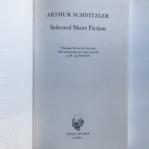 Selected Short Fiction, Arthur Schnitzler