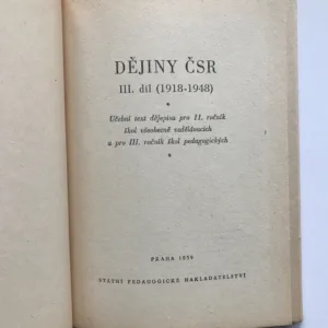 Dějiny ČSR, III. díl (1918-1948), Zdeněk Urban