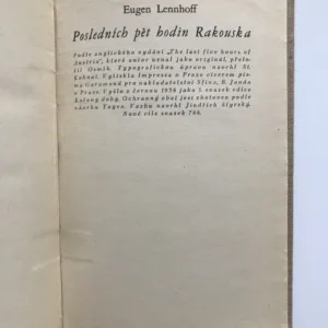 Posledních pět hodin Rakouska, Eugen Lennhoff