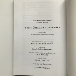Smrt číhala na Chabenci (Jan Šverma ve Slovenském národním povstání), Jiřina Kopoldová-Švermová, Bedřich Kopold