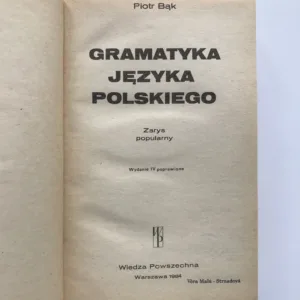 Gramatyka jezyka polskiego, Piotr Bak