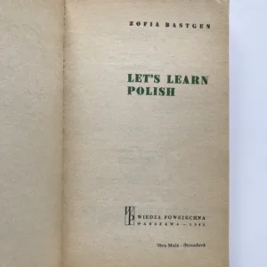 Let's Learn Polish, Zofia Bastgen