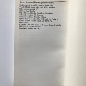 Historie jednoho roku, Robert Kvaček