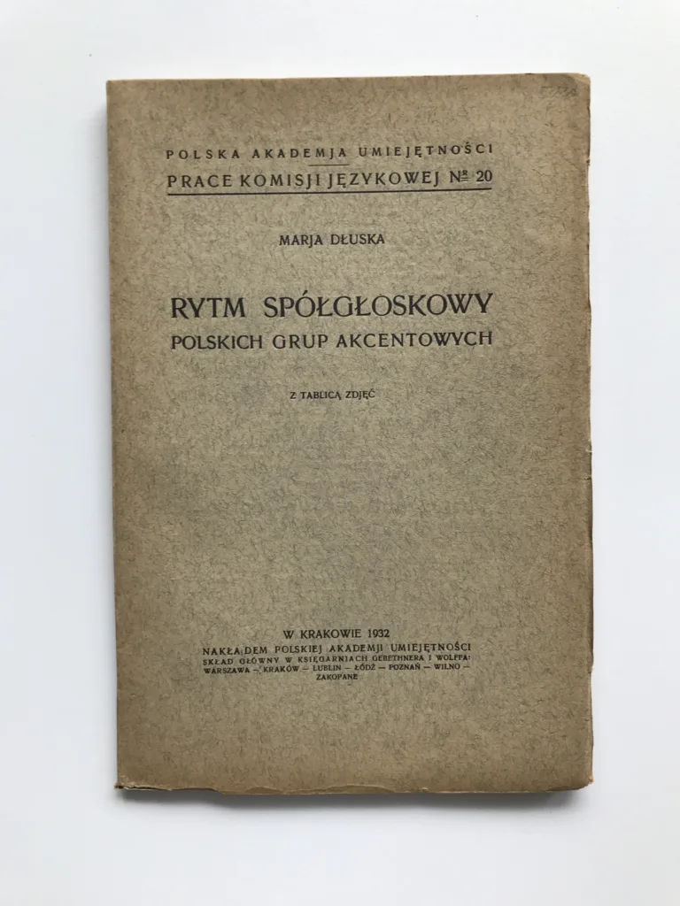 Rytm spolgloskowy polskich grup akcentowych, Marja Dluska