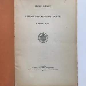 Studya psychofonetyczne (I. Assymilacya), Mikolaj Rudnicki