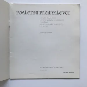 Poslední Přemyslovci ve světle antropologicky lékařského průzkumu, Emanuel Vlček