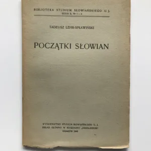 Poczatki Slowian, Tadeusz Lehr-Splawinski