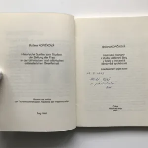 Historické prameny k studiu postavení ženy v české a moravské středověké společnosti, Božena Kopičková