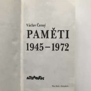 Paměti 1-3, Václav Černý