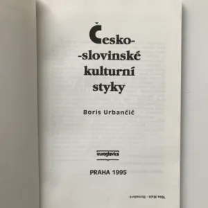 Česko-slovinské kulturní styky, Boris Urbančič