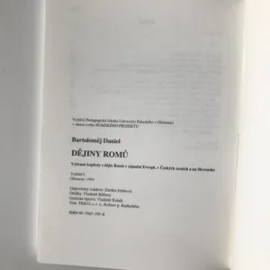 Dějiny Romů (Vybrané kapitoly z dějin Romů v západní Evropě, v Českých zemích a na Slovensku), Bartoloměj Daniel