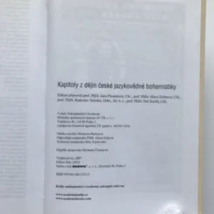 Kapitoly z dějin české jazykovědné bohemistiky, Jana Pleskalová, Marie Krčmová, Radoslav Večerka, Petr Karlík