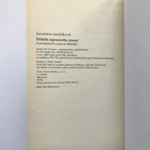 Příběh tajemného psaní (O pramenech a genezi Babičky), Jaroslava Janáčková