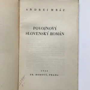 Povojnový slovenský román, Andrej Mráz