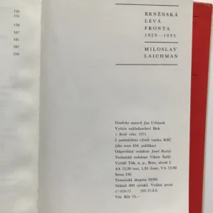Brněnská levá fronta 1929-1933, Miloslav Laichman