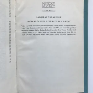 Moderní česká literatura a umění (Výbor z kritik, článků a projevů), Ladislav Novomeský