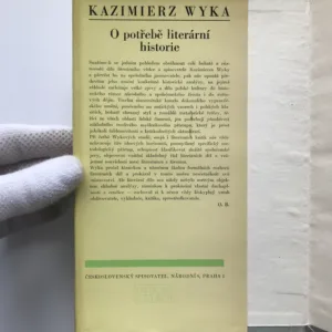 O potřebě literární historie, Kazimierz Wyka