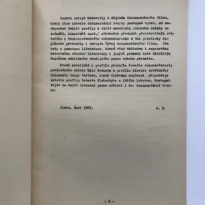 Materiály k dějinám dokumentárního filmu II. – Miro Bernat, Antonín Navrátil