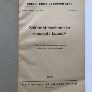 Základní mechanické elementy kamery, Josef Motejl