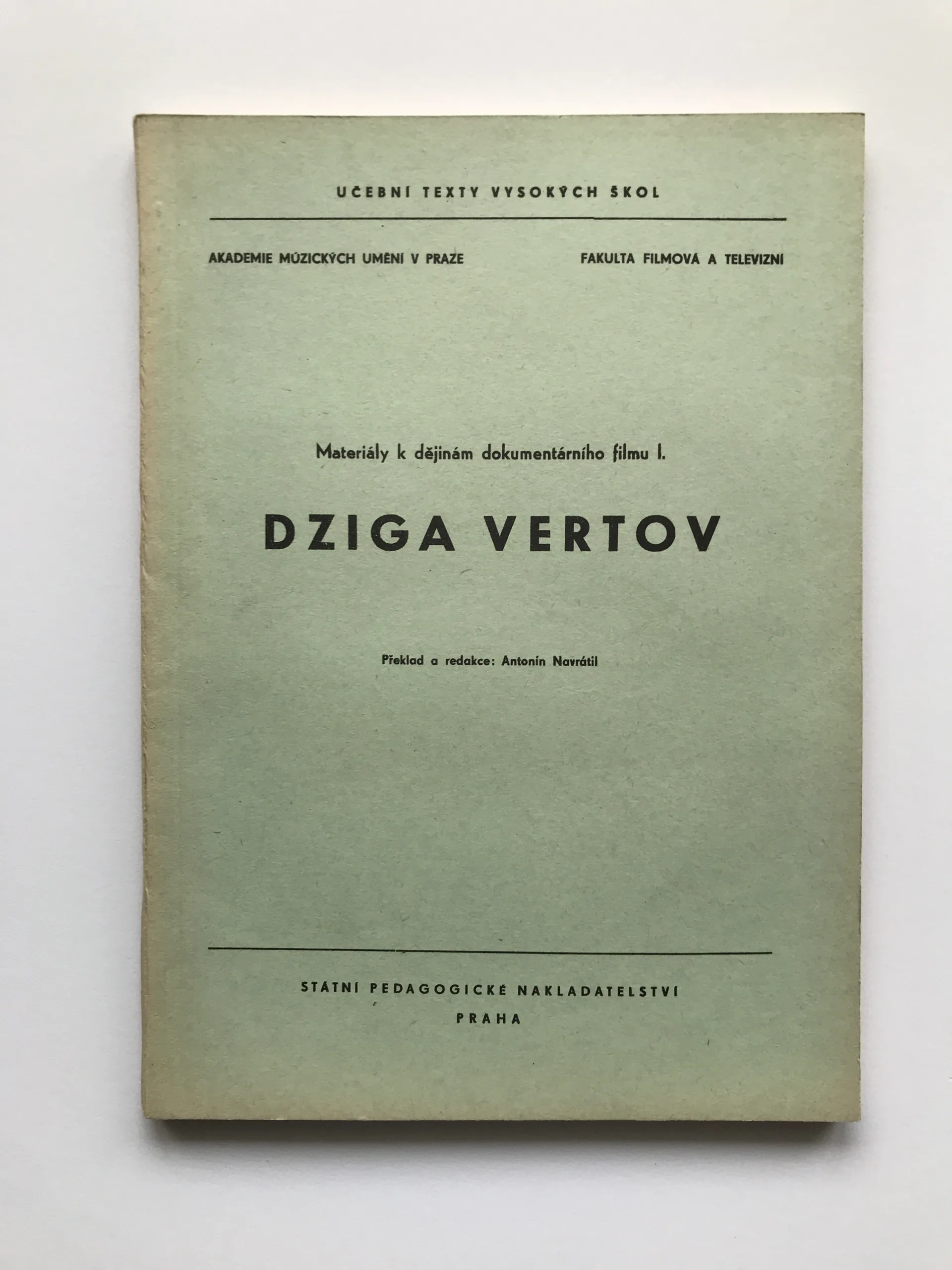Dziga Vertov (Materiály k dějinám dokumentárního filmu I.), Antonín Navrátil
