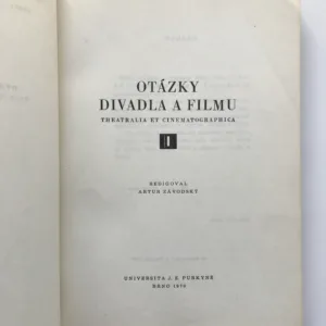 Otázky divadla a filmu 1 (Theatralia et cinematographica), Artur Závodský