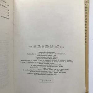 Otázky divadla a filmu 1 (Theatralia et cinematographica), Artur Závodský
