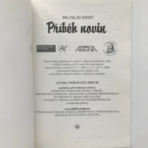 Příběh novin (Obrazy z dějin periodického tisku v Čechách), Miloslav Krist