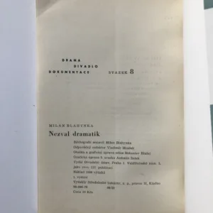 Nezval dramatik, Milan Blahynka