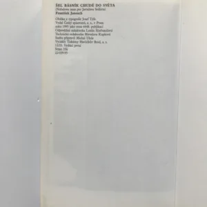 Šel básník chudě do světa (Nobelova cena pro Jaroslava Seiferta), František Janouch