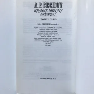 Krásné slečny nejsou (Dopisy Olze), Anton Pavlovič Čechov