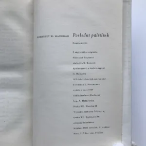 Poslední půlšilink (Román malíře), W. Somerset Maugham