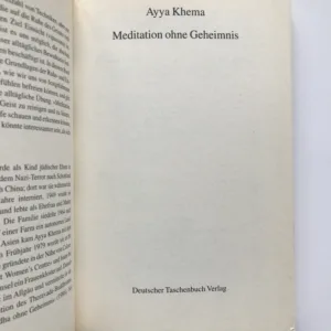 Meditation ohne Geheimnis, Ayya Khema