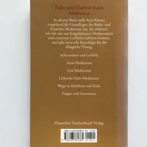 Meditation ohne Geheimnis, Ayya Khema