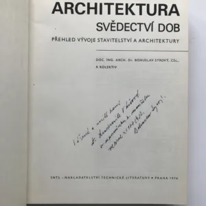 Architektura, svědectví dob (věnování autora), Bohuslav Syrový