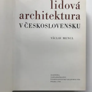 Lidová architektura v Československu, Václav Mencl