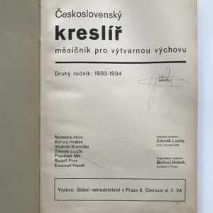 Československý kreslíř, měsíčník pro výtvarnou výchovu, 2. ročník (1933-34)
