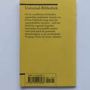 Die Judenbuche, Annette von Droste-Hülshof