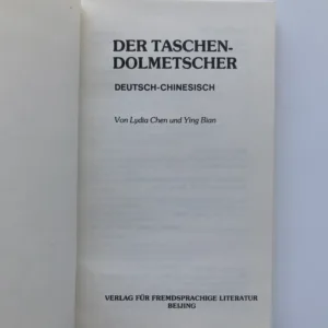 Der Taschendolmetscher Deutsch-Chinesisch, Lydia Chen, Ying Bian