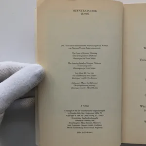 Die Wirksamkeit positiven Denkens, Norman Vincent Peale