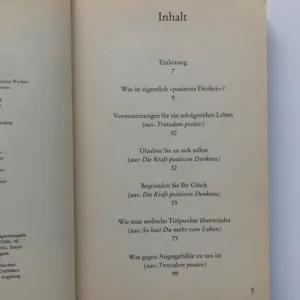 Die Wirksamkeit positiven Denkens, Norman Vincent Peale