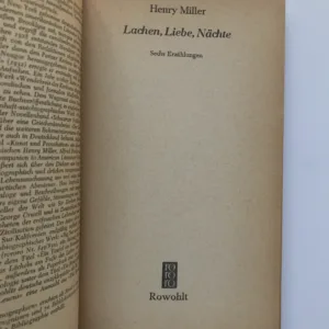 Lachen, Liebe, Nächte, Henry Miller