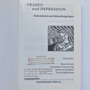 Frauen und Depression (Risikofaktoren und Behandlungsfragen), Ellen McGrath, Gwendolyn Puryear Keita, Bonnie R. Strickland, Nancy Felipe Russo