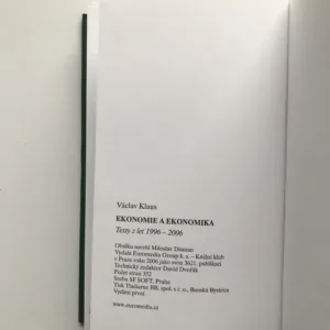 Ekonomie a ekonomika (Texty z let 1996-2006), Václav Klaus
