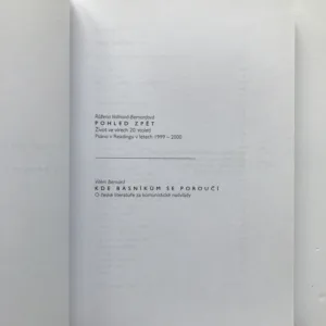 Pohled zpět / Kde básníkům se poroučí, Růžena Volínová-Bernardová, Vilém Bernard