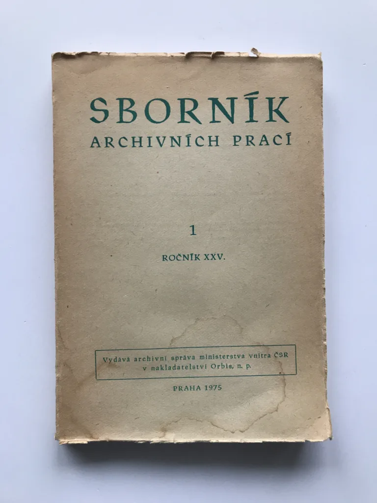 Sborník archivních prací 1/XXV