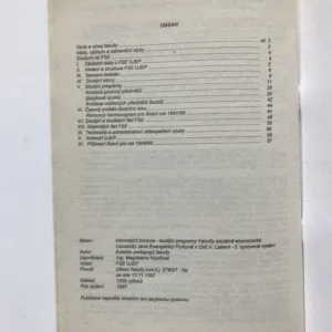 Fakulta sociálně ekonomická – informační brožura