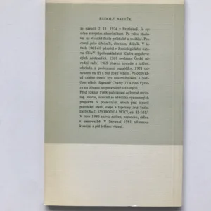 Eseje z ostrova, Rudolf Battěk