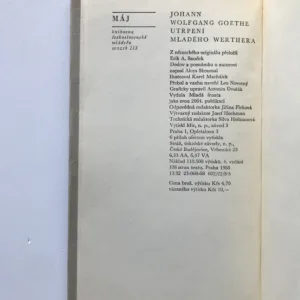 Utrpení mladého Werthera, Johann Wolfgang Goethe