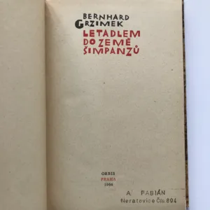 Letadlem do země šimpanzů, Bernhard Grzimek