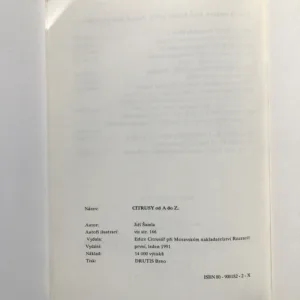 Citrusy od A do Z, 1. díl, Jiří Šamla